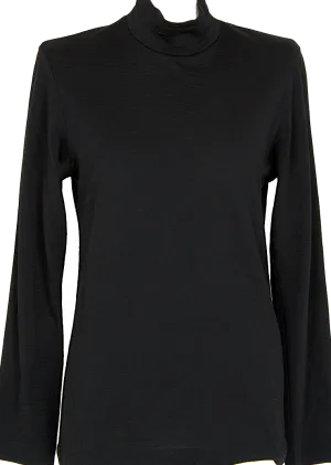 Comme des Garcons Japan. Tricot Black Wool High-neck Top