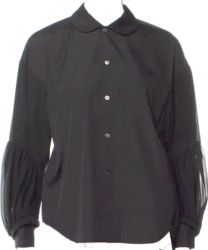 Comme des Garçons Comme des Garçons Japan. NEW W/TAGS. Black Long Sleeve Button-Up Top