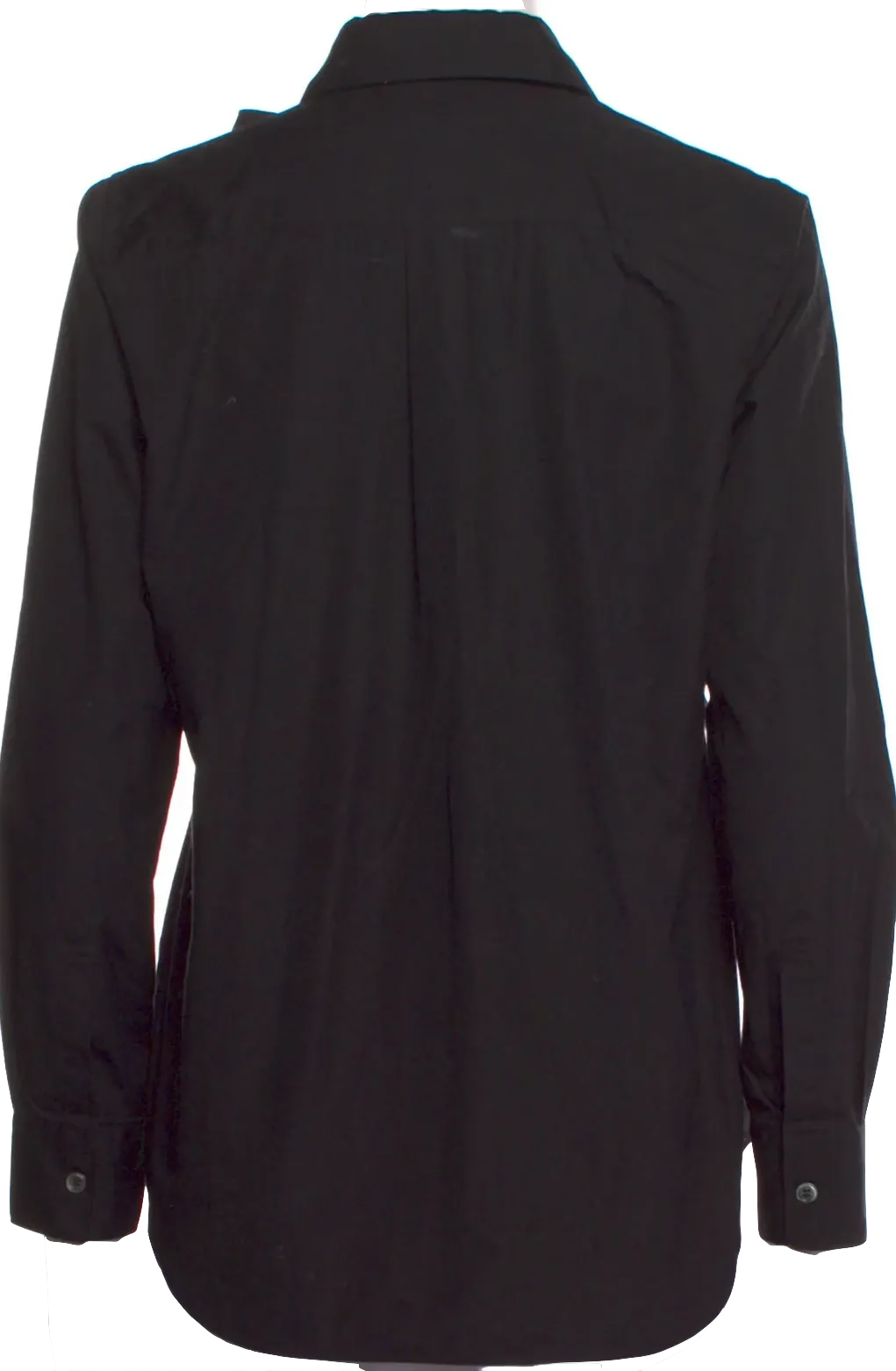 Comme des Garçons Japan. Black Ruffle Embellishments Long Sleeve Button-Up Top