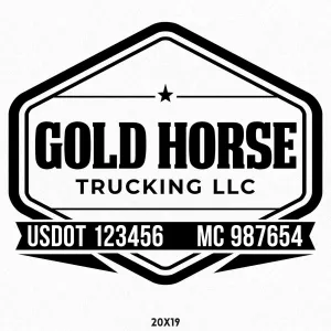Company Name Truck Decal (USDOT), 2 Pack