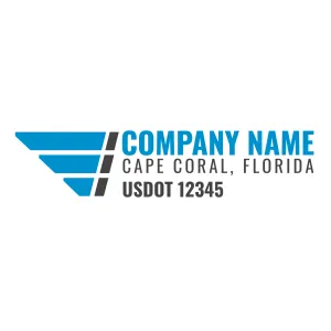 Company Name Truck Door Decal (USDOT), 2 Pack
