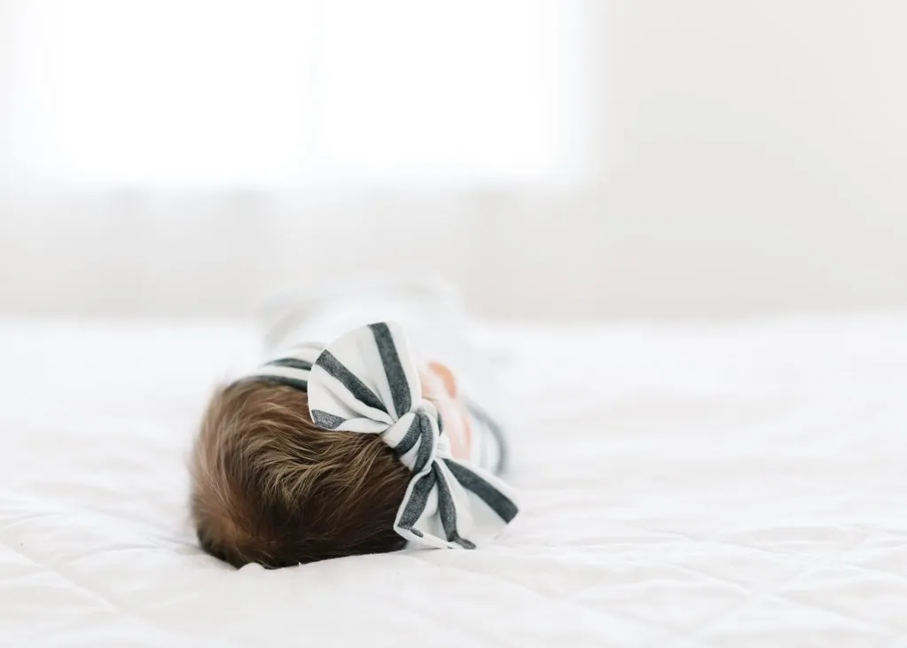 Copper Pearl - Knit Headband Bow - City