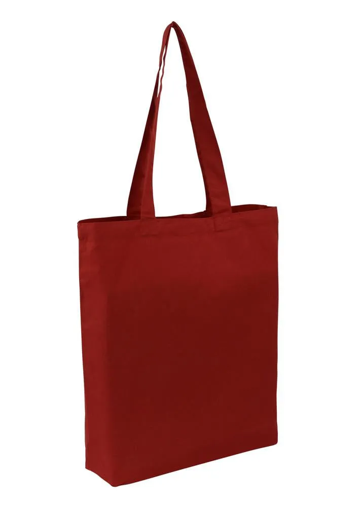 Cotton Tote With Base Gusset Only - Red - Plain Bag