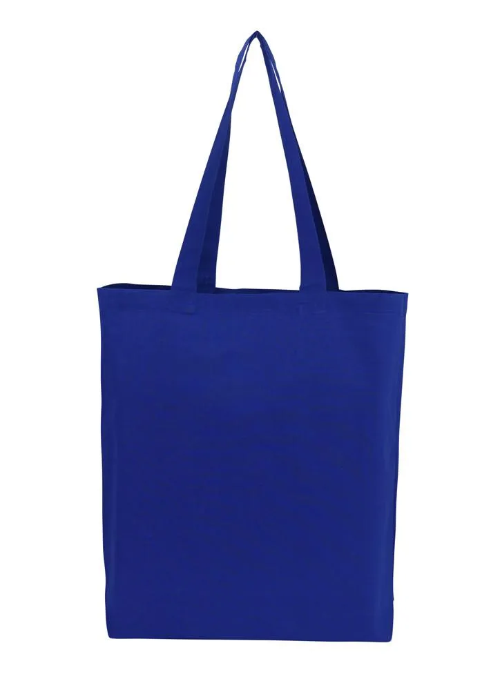 Cotton Tote With Base Gusset Only - Royal Blue - Plain Bag