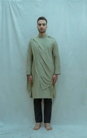 Cotton X Linen Back Pleated Kurta