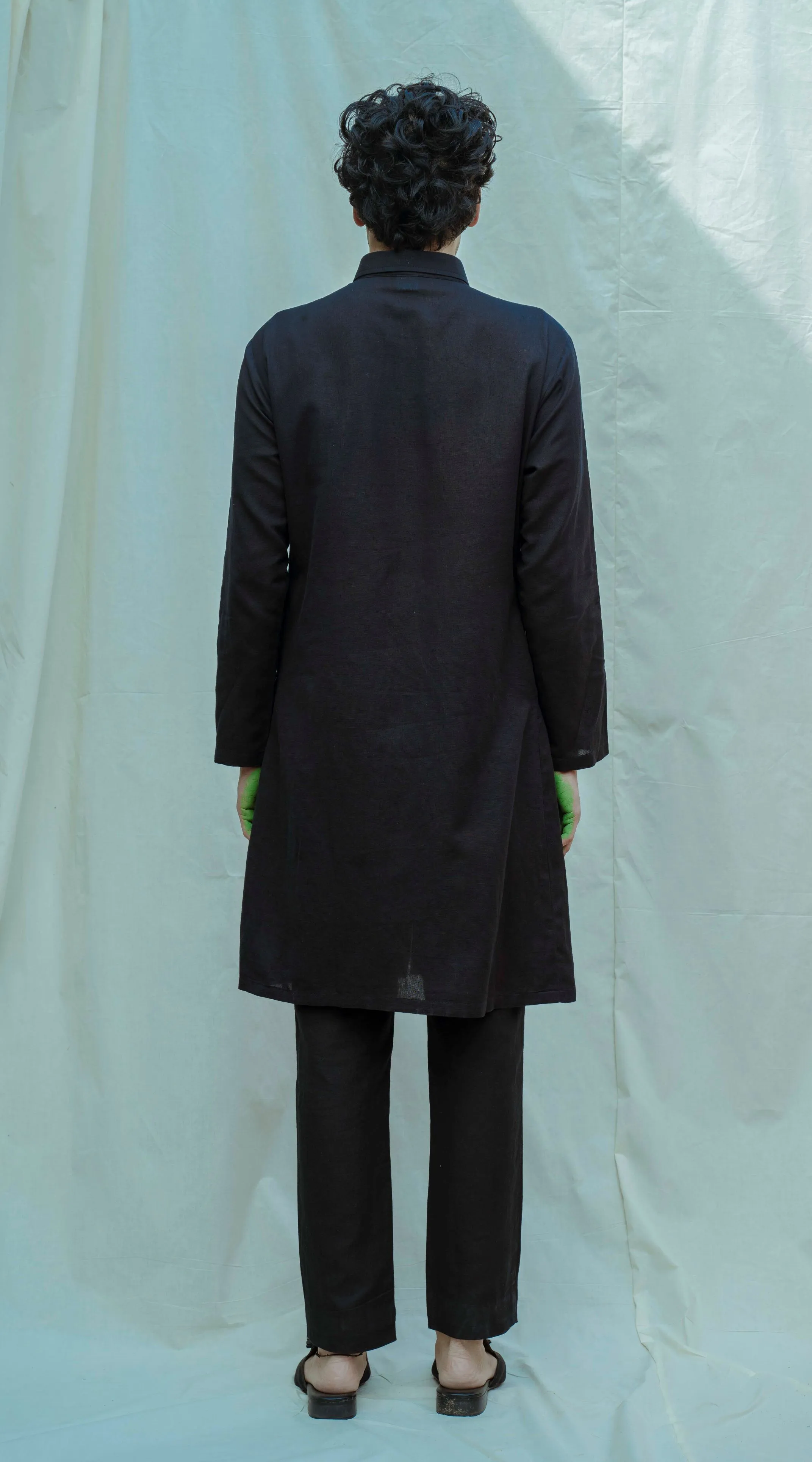 Cotton X Linen BlackBox Pleated Kurta