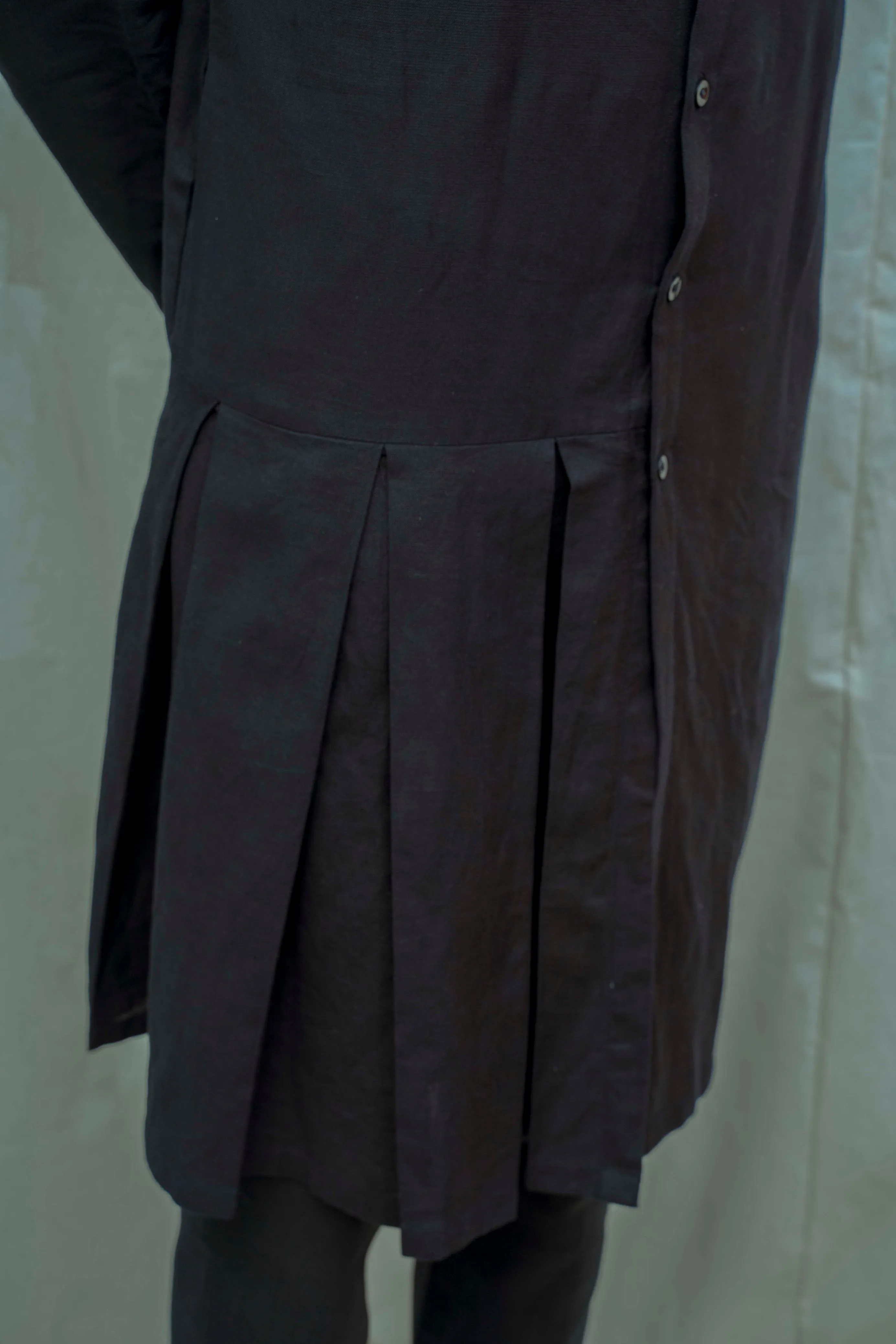 Cotton X Linen BlackBox Pleated Kurta
