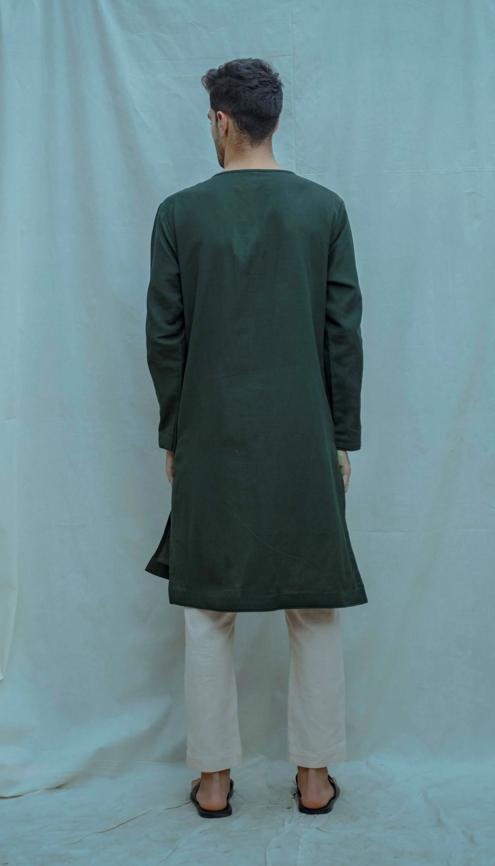 Cotton X Linen Surprise Panel Kurta
