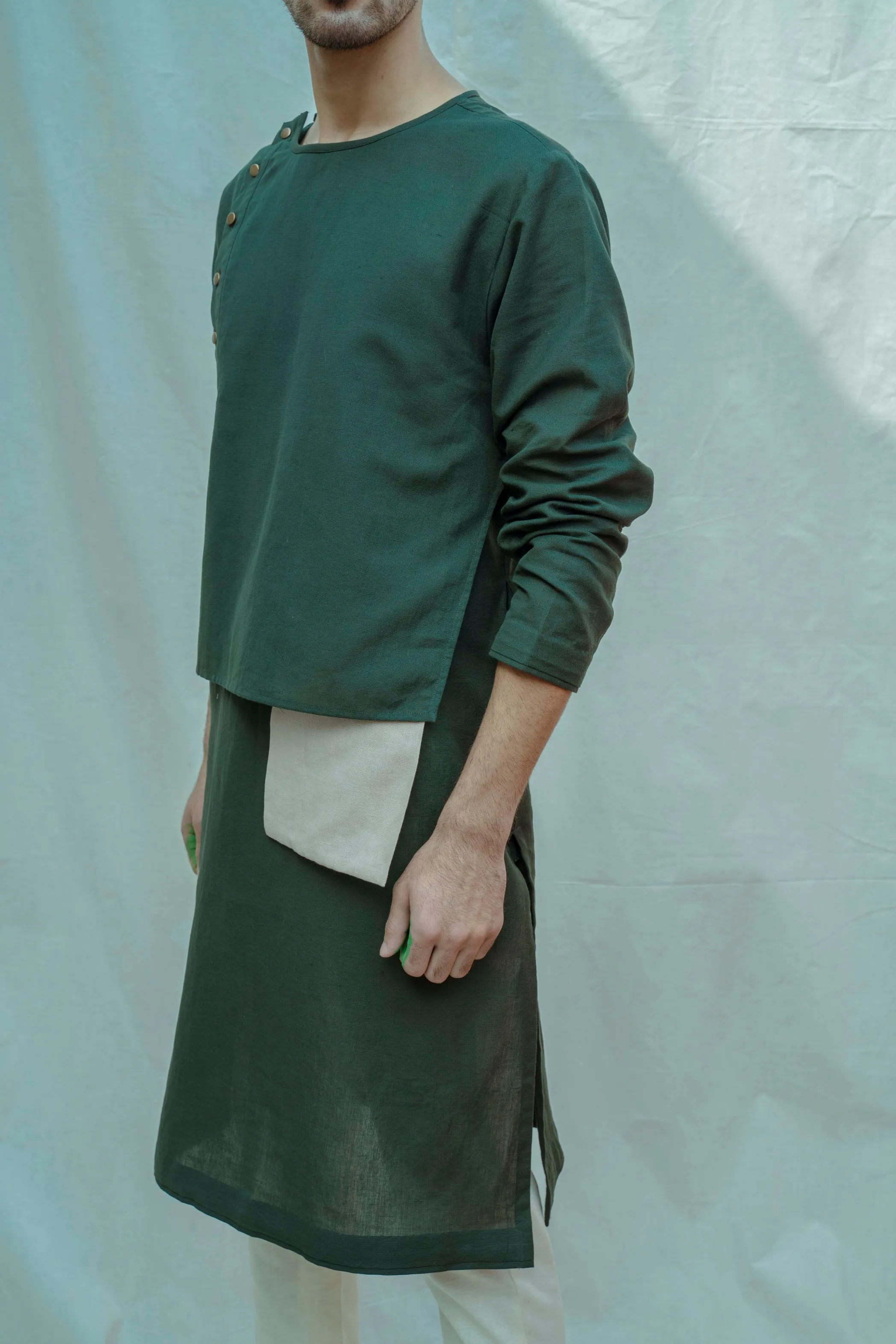 Cotton X Linen Surprise Panel Kurta