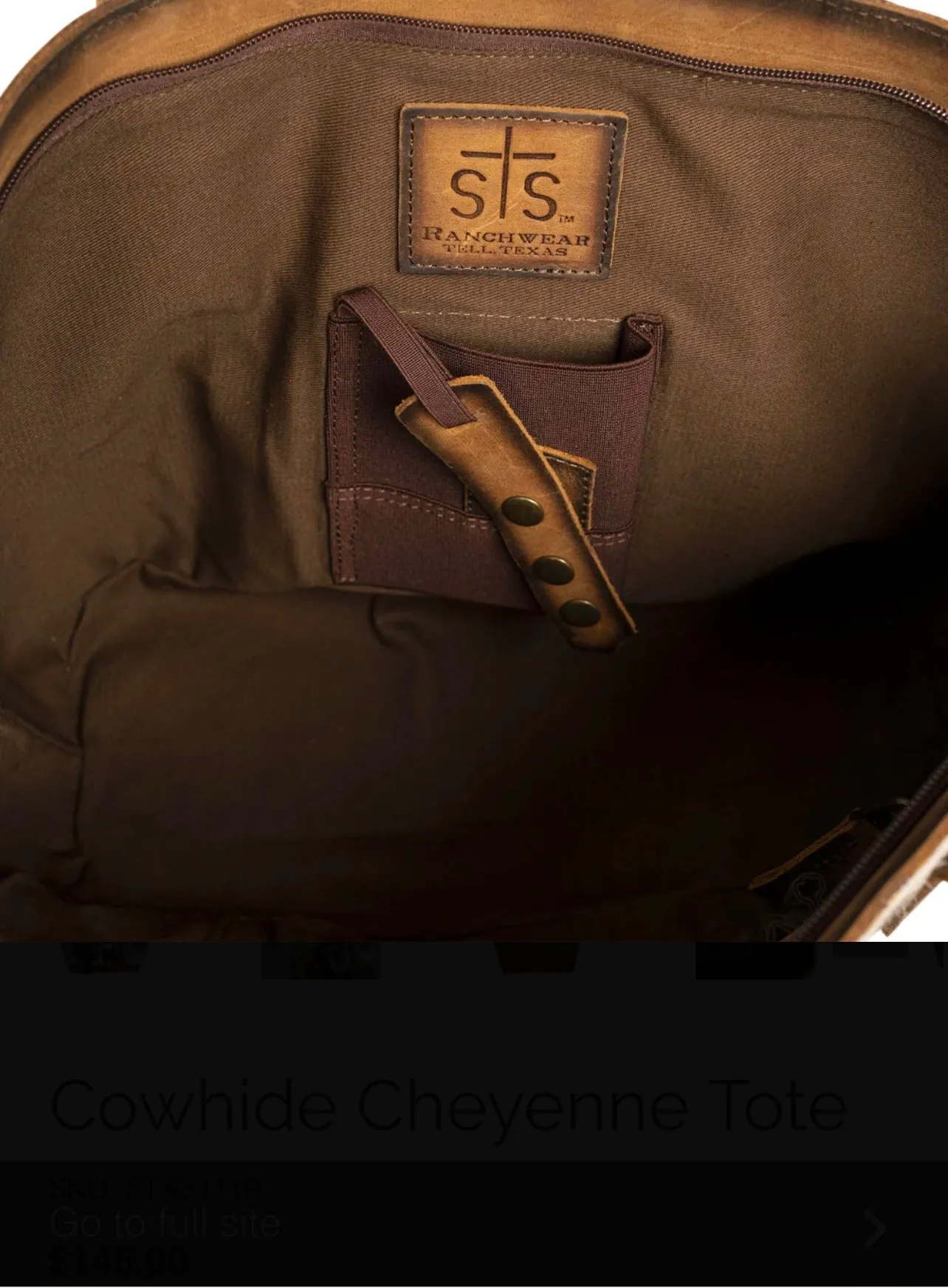 Cowhide Cheyenne Concealed Carry Tote STS Ranchwear 31119
