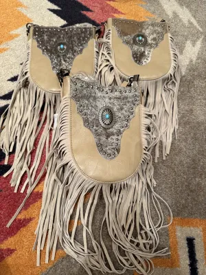 Cowhide western crossbody