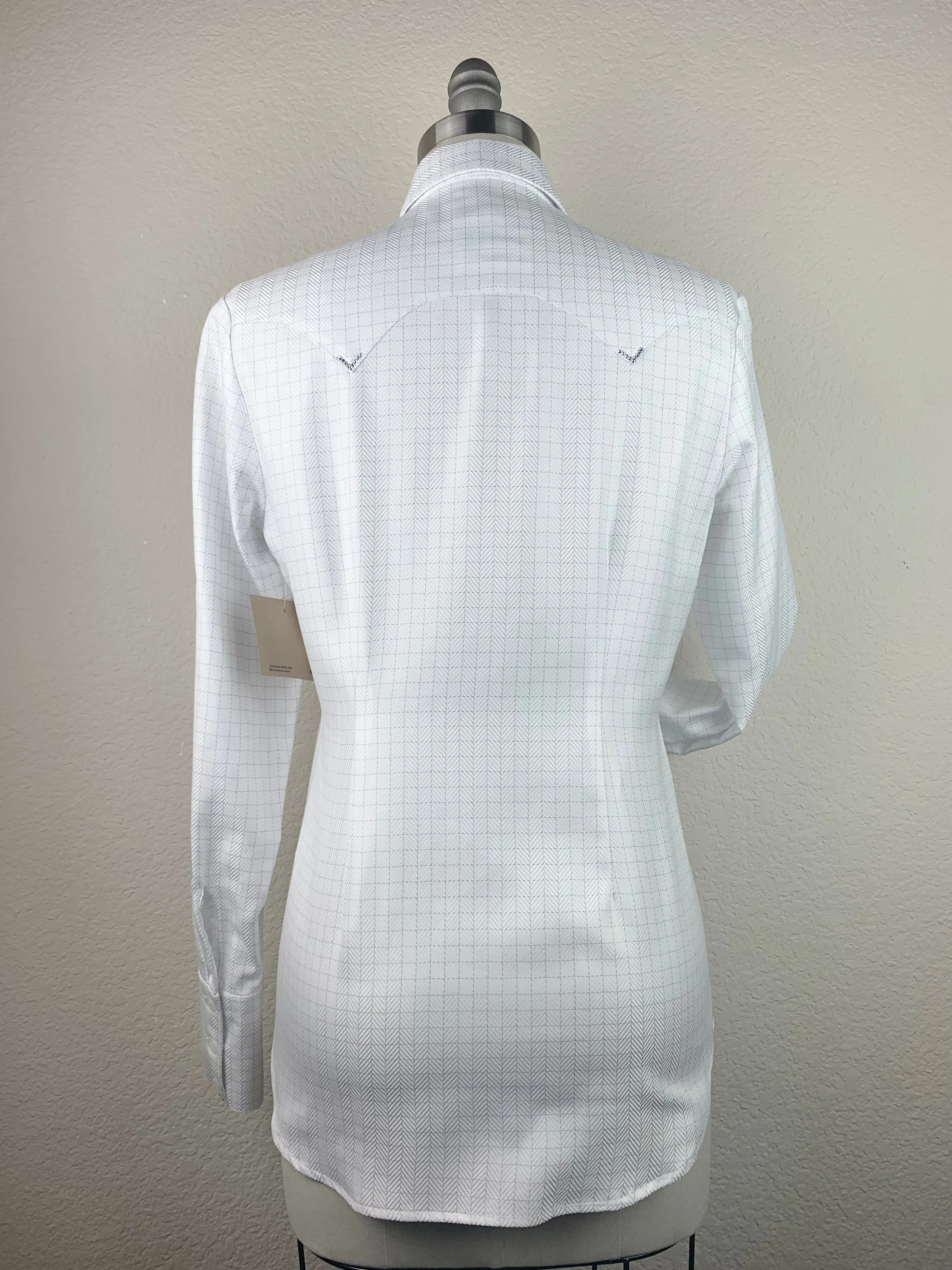 CR Western Pro White with Royal Woven Square Italian Cotton