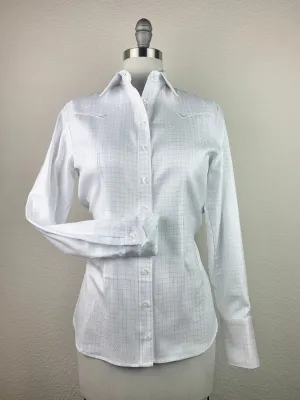 CR Western Pro White with Royal Woven Square Italian Cotton