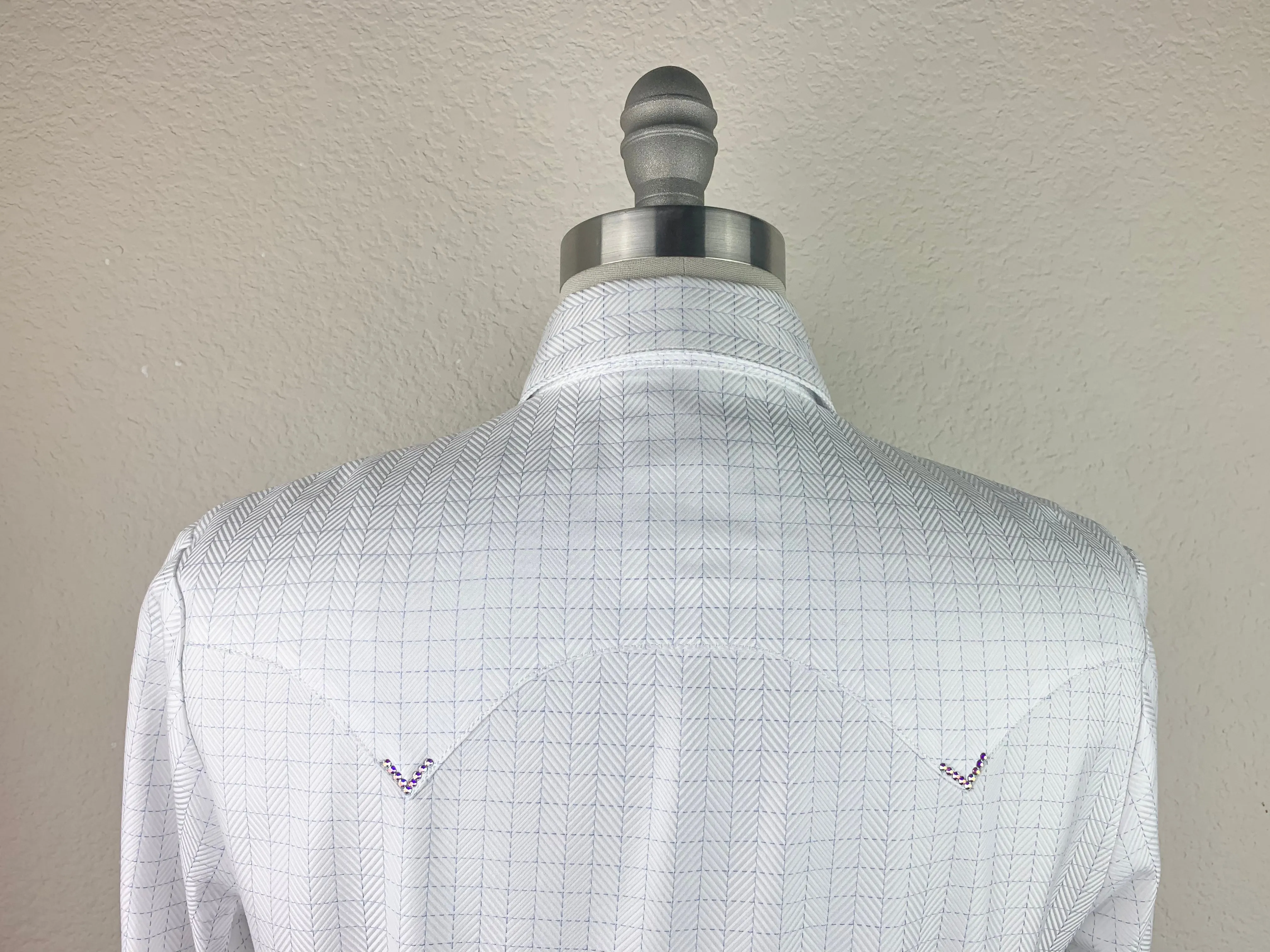 CR Western Pro White with Royal Woven Square Italian Cotton