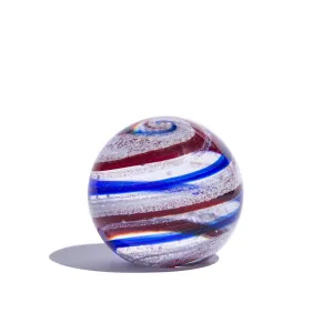 Cremation Glass Art Keepsake Paperweight Orb | Patriot