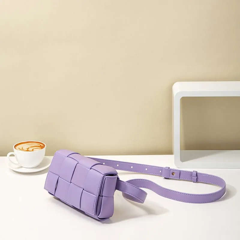 Crossbody Bag – Woven Faux Leather – Trendy Day-to-Night Style
