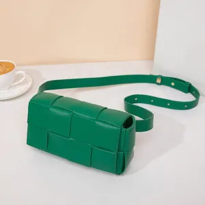 Crossbody Bag – Woven Faux Leather – Trendy Day-to-Night Style