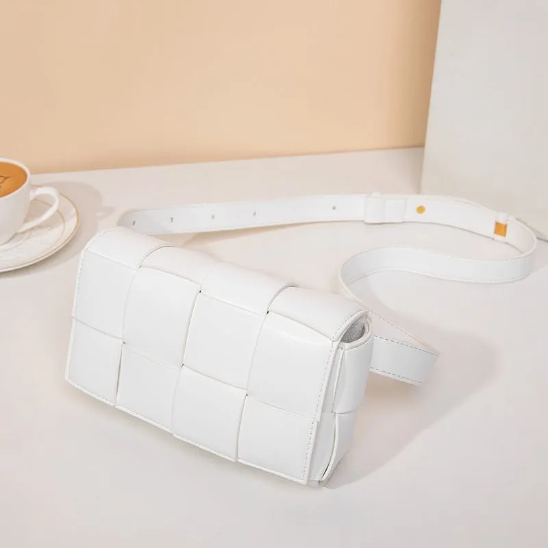 Crossbody Bag – Woven Faux Leather – Trendy Day-to-Night Style
