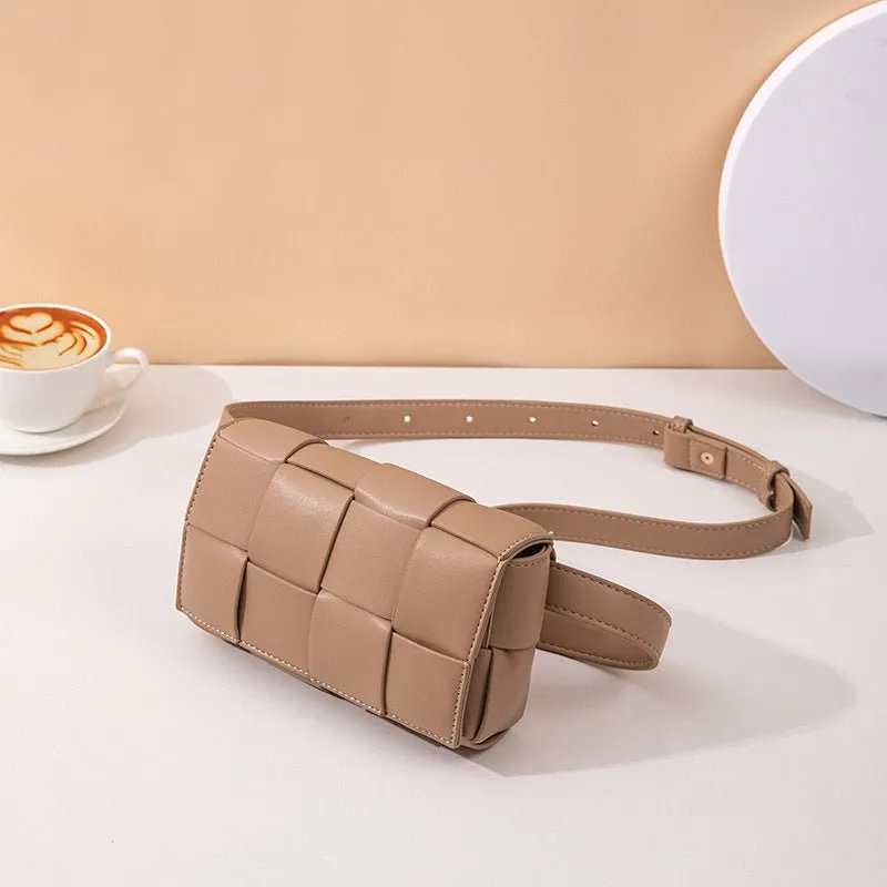 Crossbody Bag – Woven Faux Leather – Trendy Day-to-Night Style