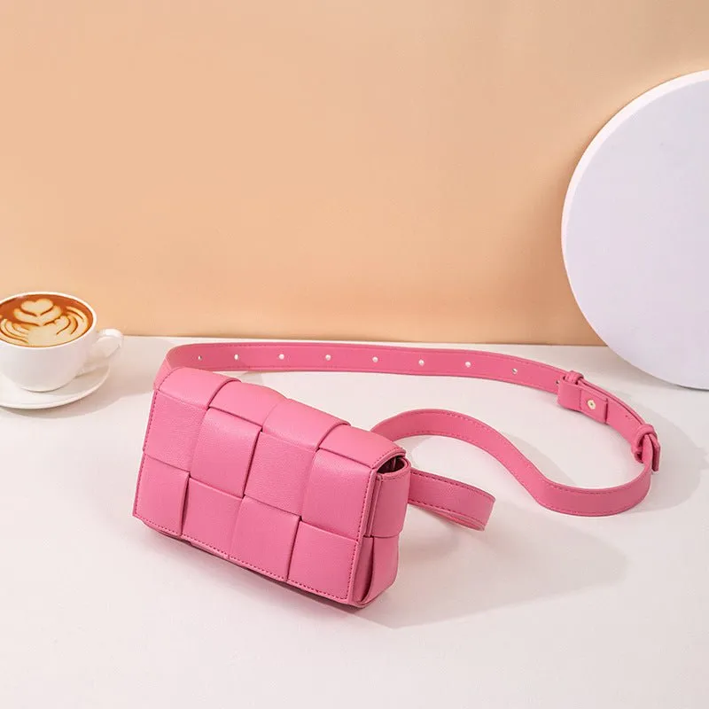 Crossbody Bag – Woven Faux Leather – Trendy Day-to-Night Style