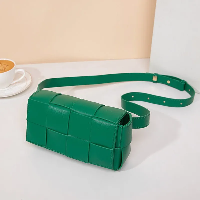 Crossbody Bag – Woven Faux Leather – Trendy Day-to-Night Style