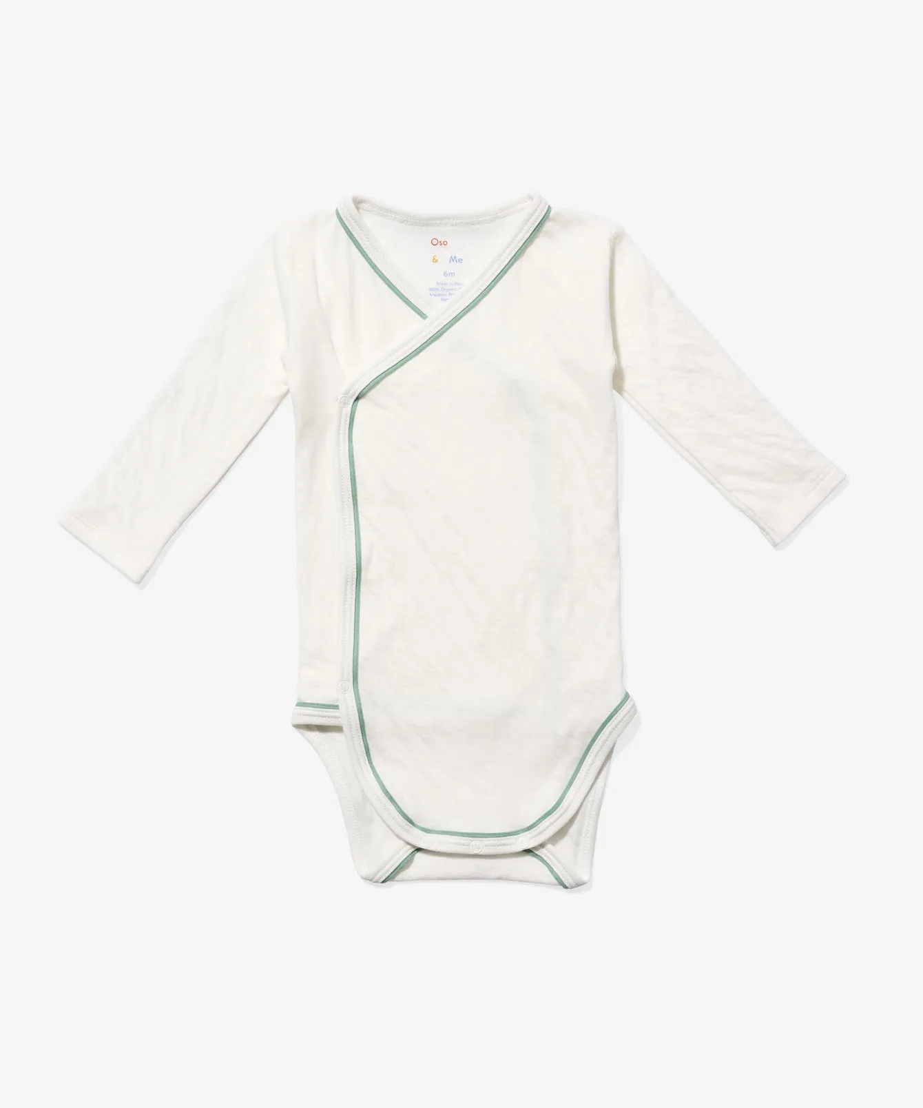 Crossbody One-piece, Seafoam Piping