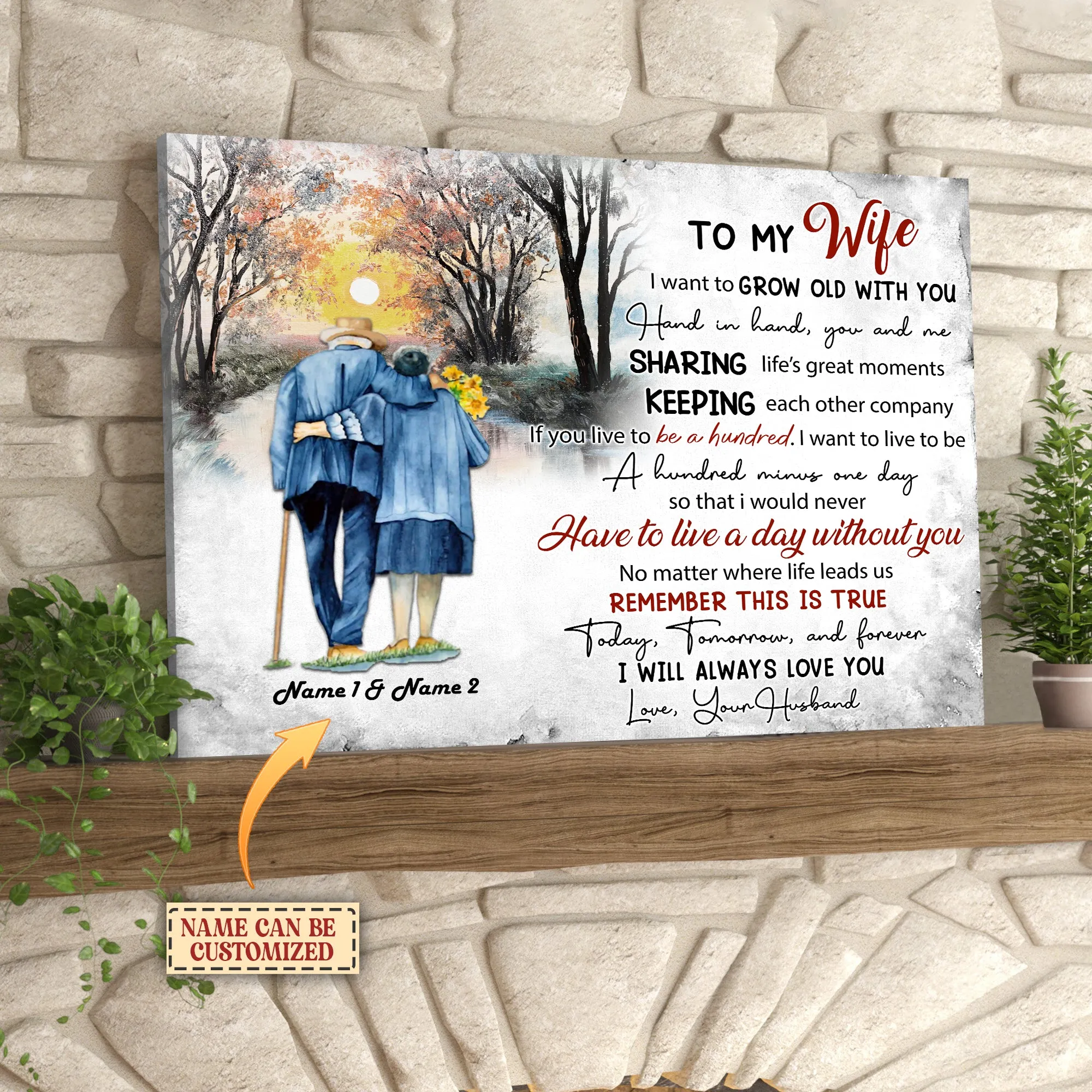 Custom Canvas-To My Wife-I'm always love you-HTV