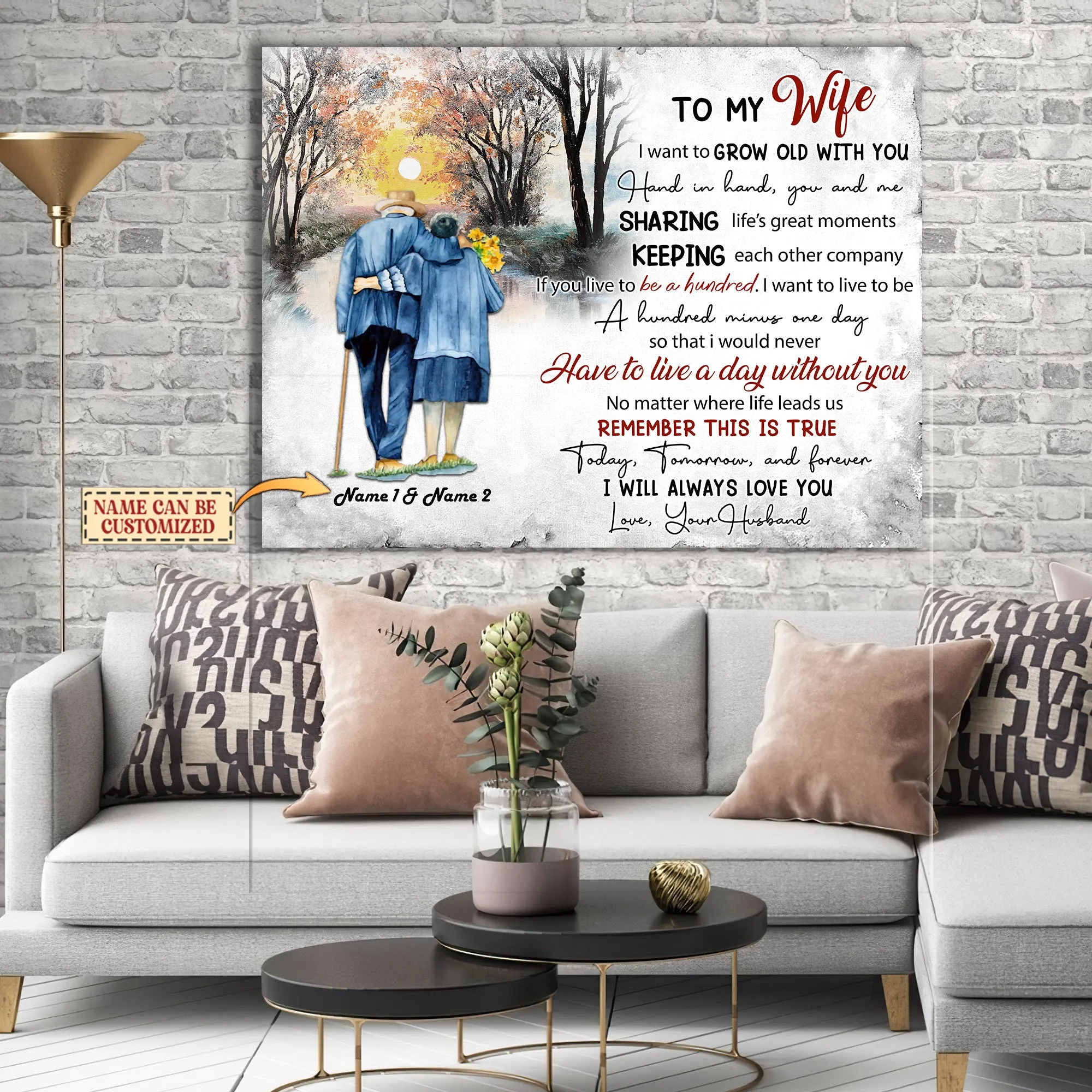 Custom Canvas-To My Wife-I'm always love you-HTV
