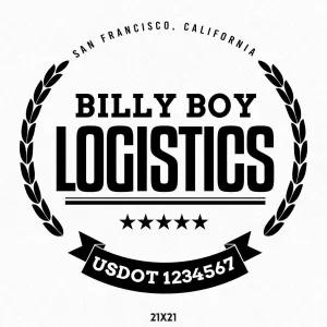 Custom Company Name Truck Decal (USDOT), 2 Pack