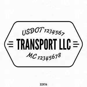 Custom Company Truck Door Lettering Decal With US DOT & MC, 2 Pack
