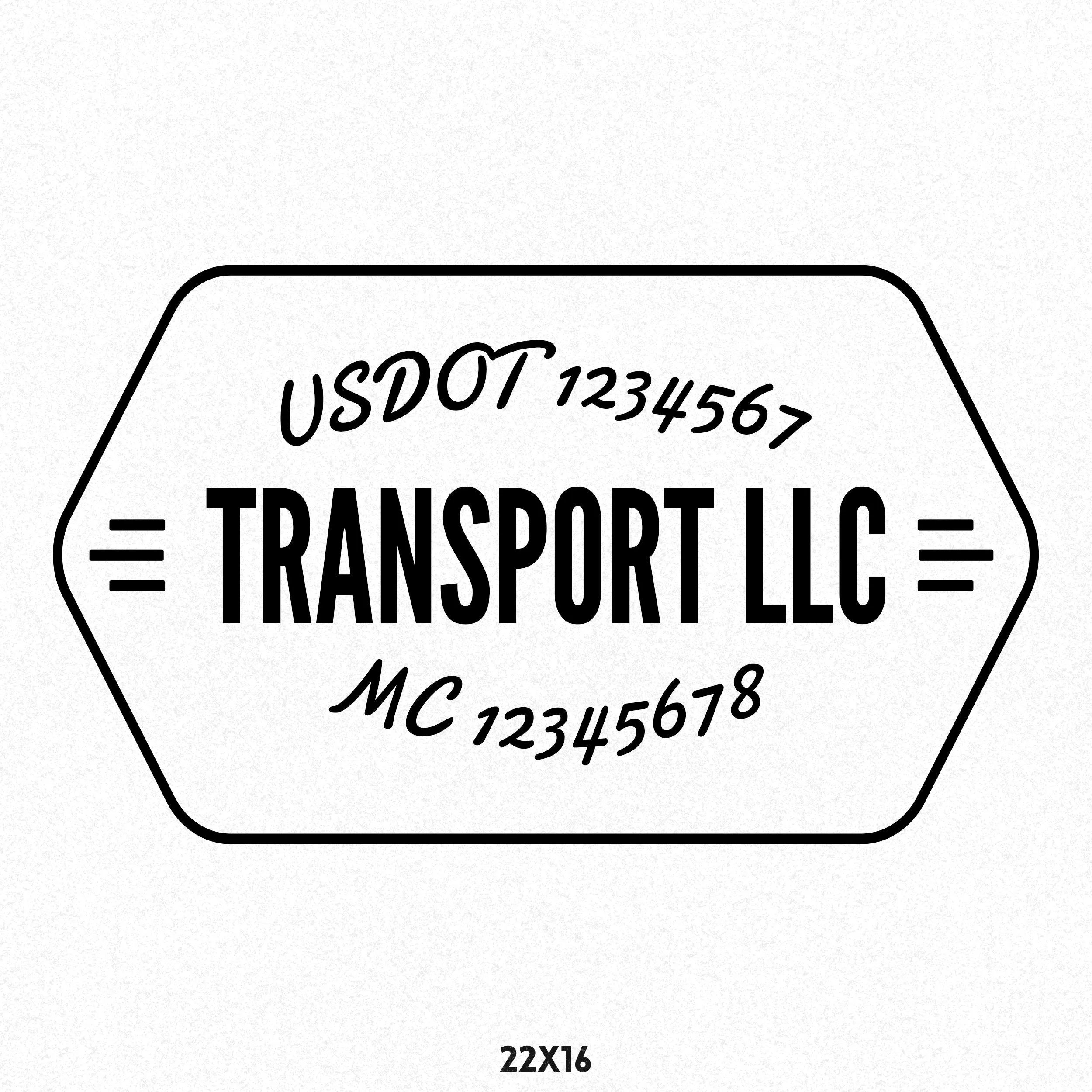 Custom Company Truck Door Lettering Decal With US DOT & MC, 2 Pack
