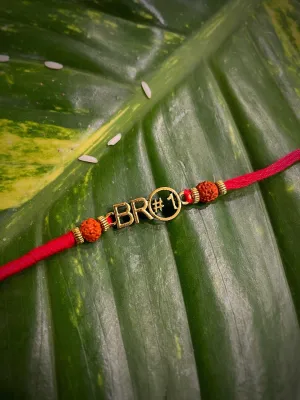 Customised Bro#1 Rudraksha Beads Trendy Special Rakhi For Raksha Bandhan