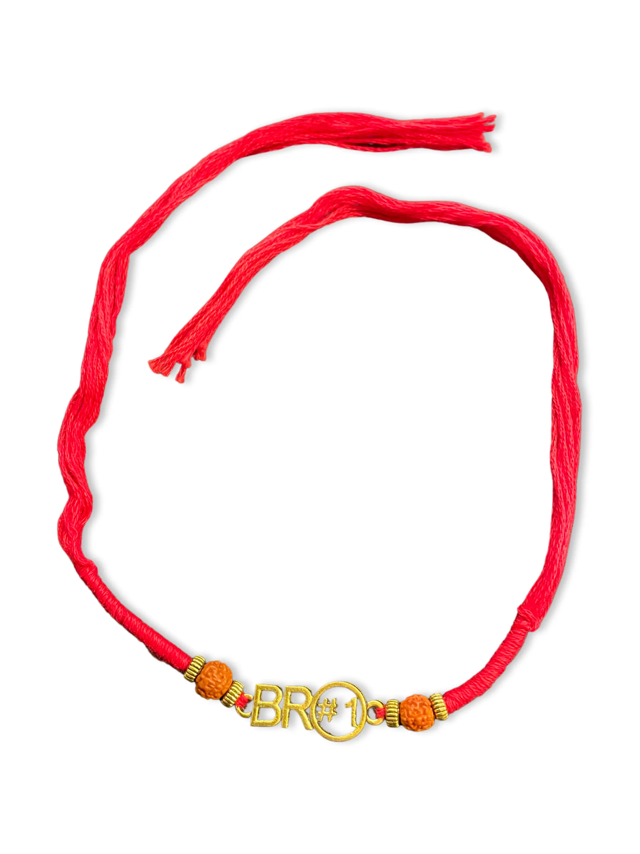 Customised Bro#1 Rudraksha Beads Trendy Special Rakhi For Raksha Bandhan