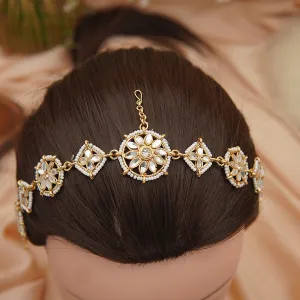 Cut Kundan Design Sheesh Patti