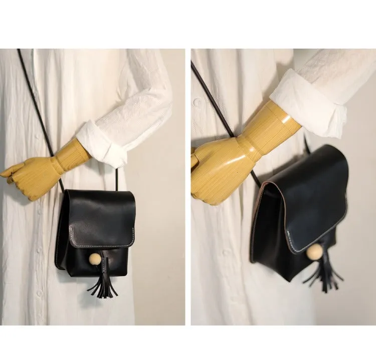 Cute LEATHER Small Side Bag Handmade WOMEN Phone Crossbody BAG Purse FOR WOMEN