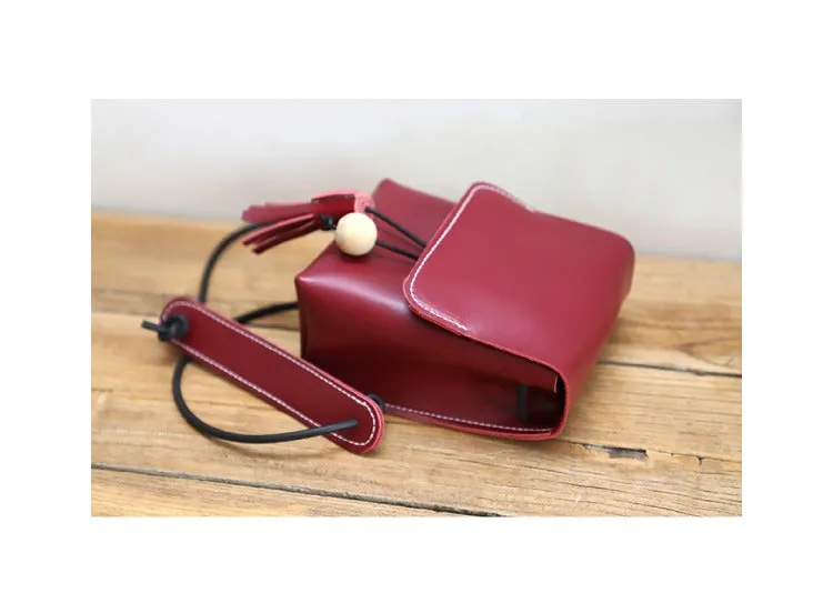 Cute LEATHER Small Side Bag Handmade WOMEN Phone Crossbody BAG Purse FOR WOMEN