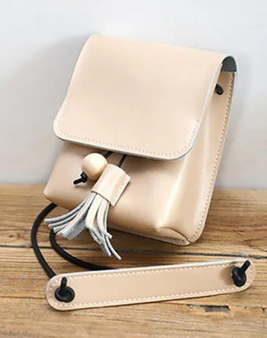 Cute LEATHER Small Side Bag Handmade WOMEN Phone Crossbody BAG Purse FOR WOMEN