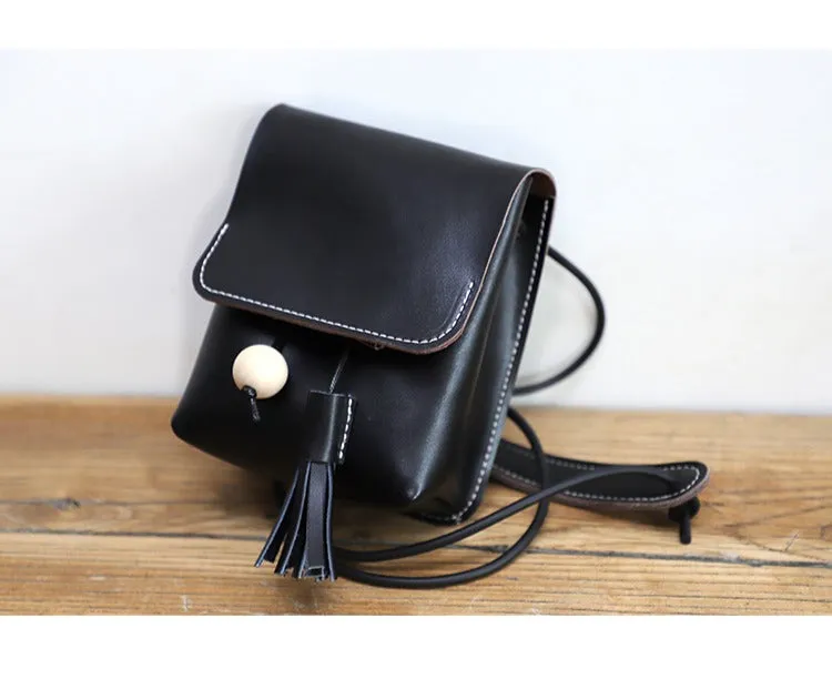 Cute LEATHER Small Side Bag Handmade WOMEN Phone Crossbody BAG Purse FOR WOMEN