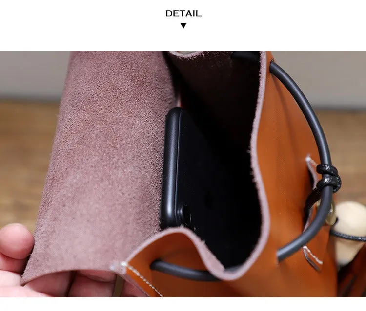 Cute LEATHER Small Side Bag Handmade WOMEN Phone Crossbody BAG Purse FOR WOMEN