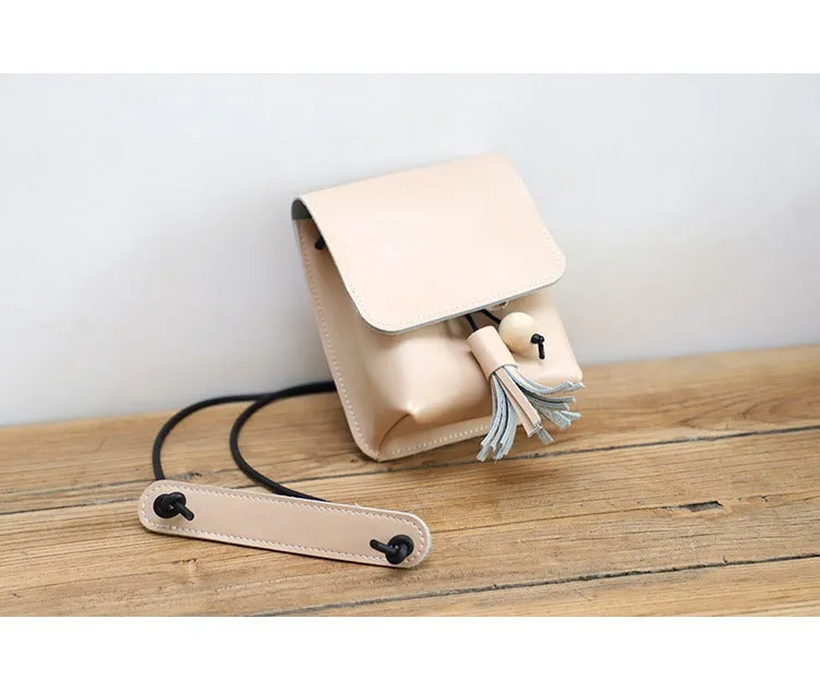 Cute LEATHER Small Side Bag Handmade WOMEN Phone Crossbody BAG Purse FOR WOMEN