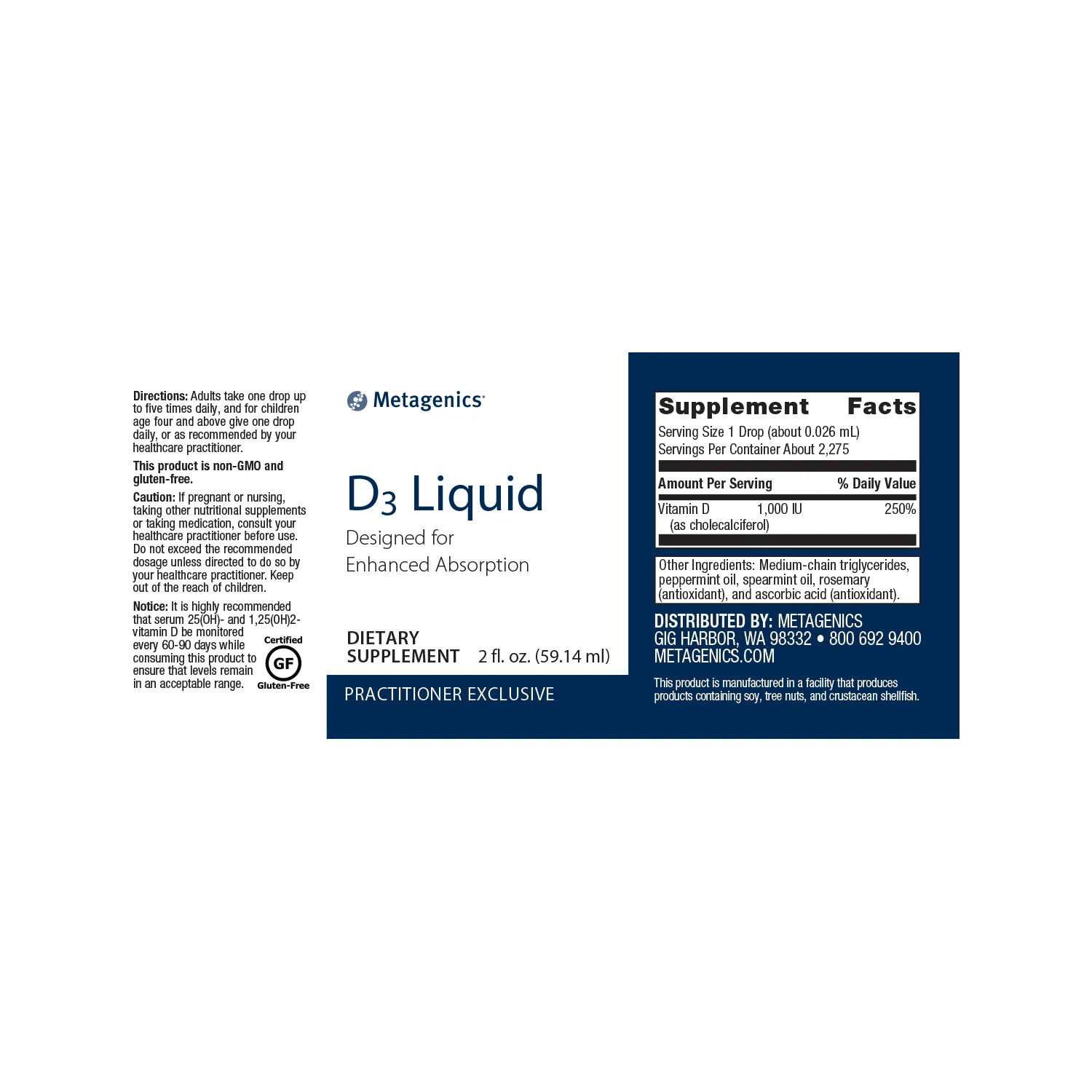 D3 Liquid <br>Designed for Enhanced Absorption