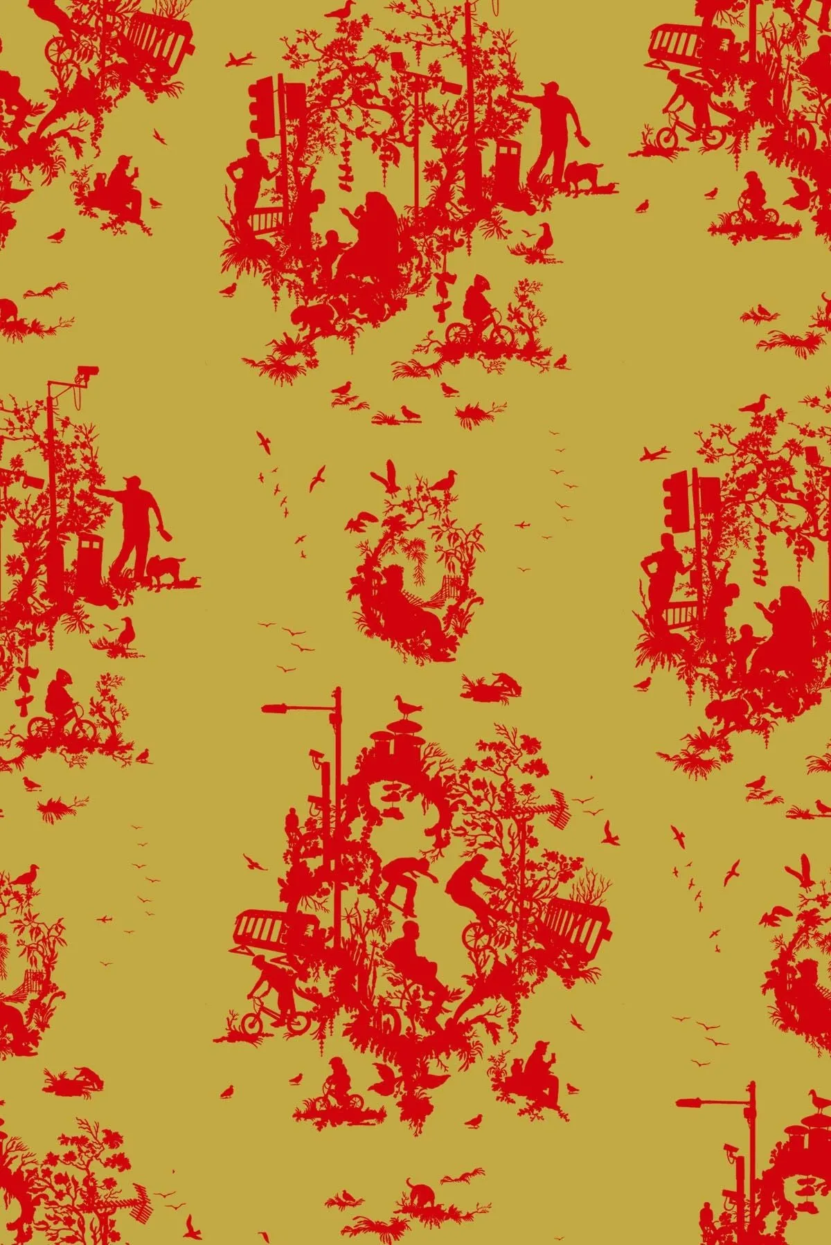 decouper 3 hand printed wallpaper