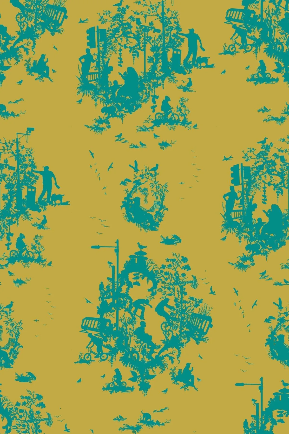 decouper 3 hand printed wallpaper