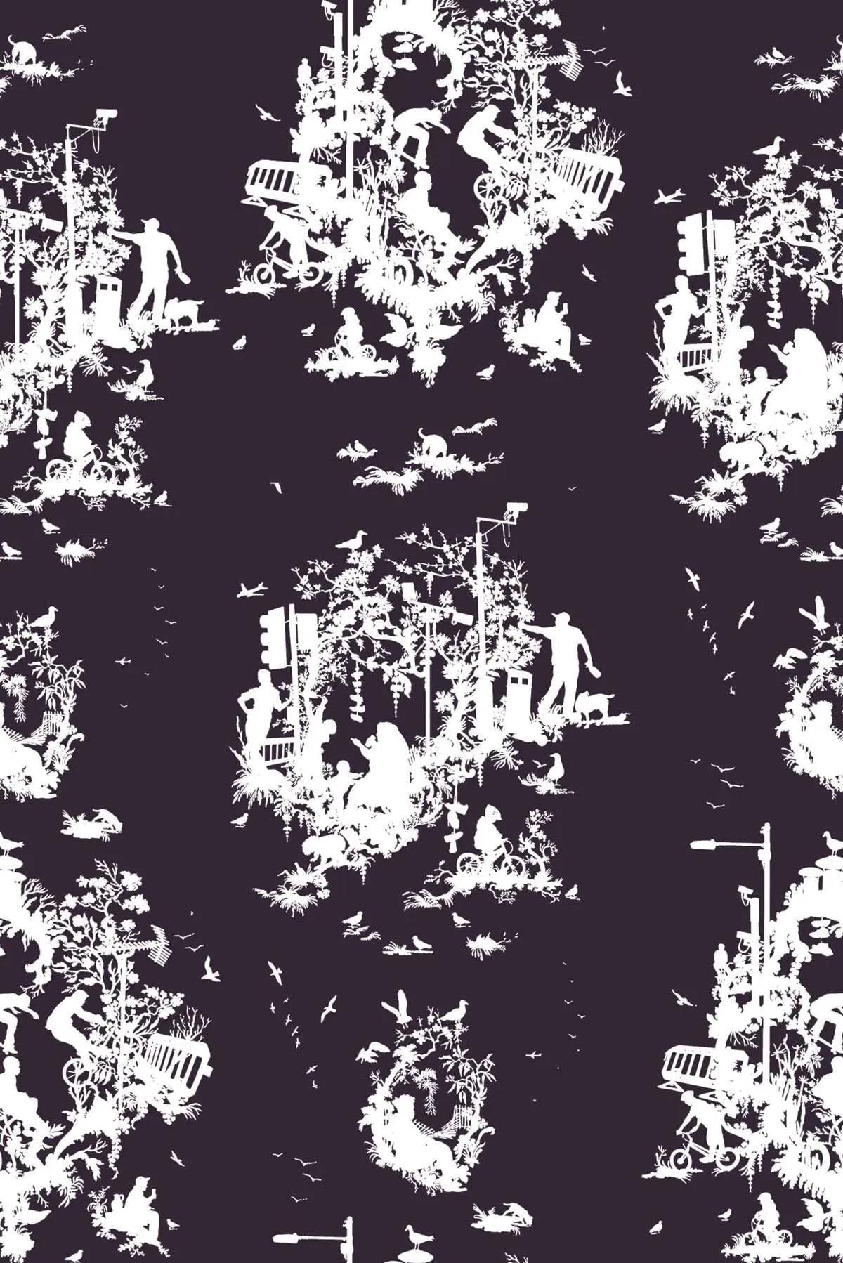 decouper 3 hand printed wallpaper