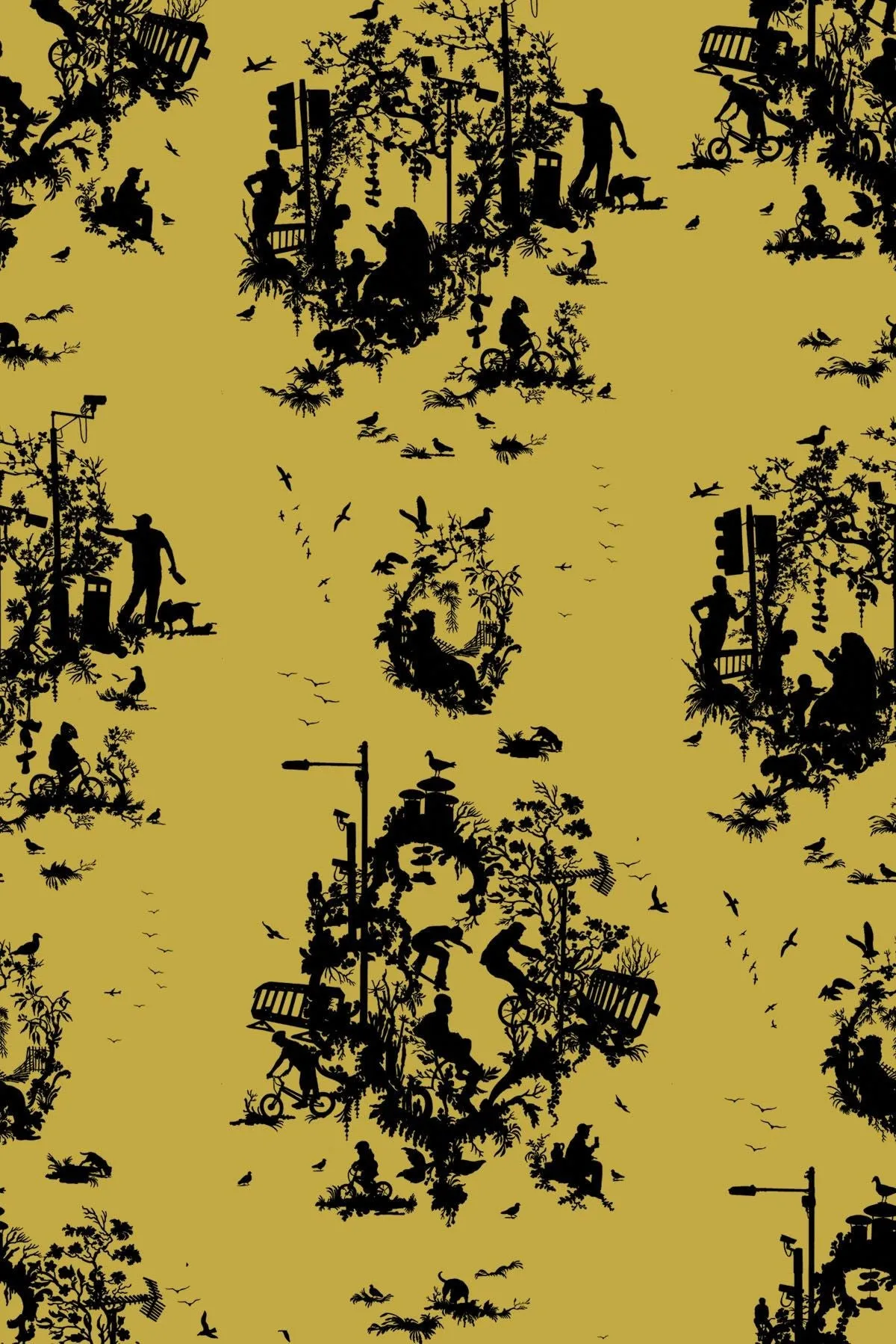 decouper 3 hand printed wallpaper