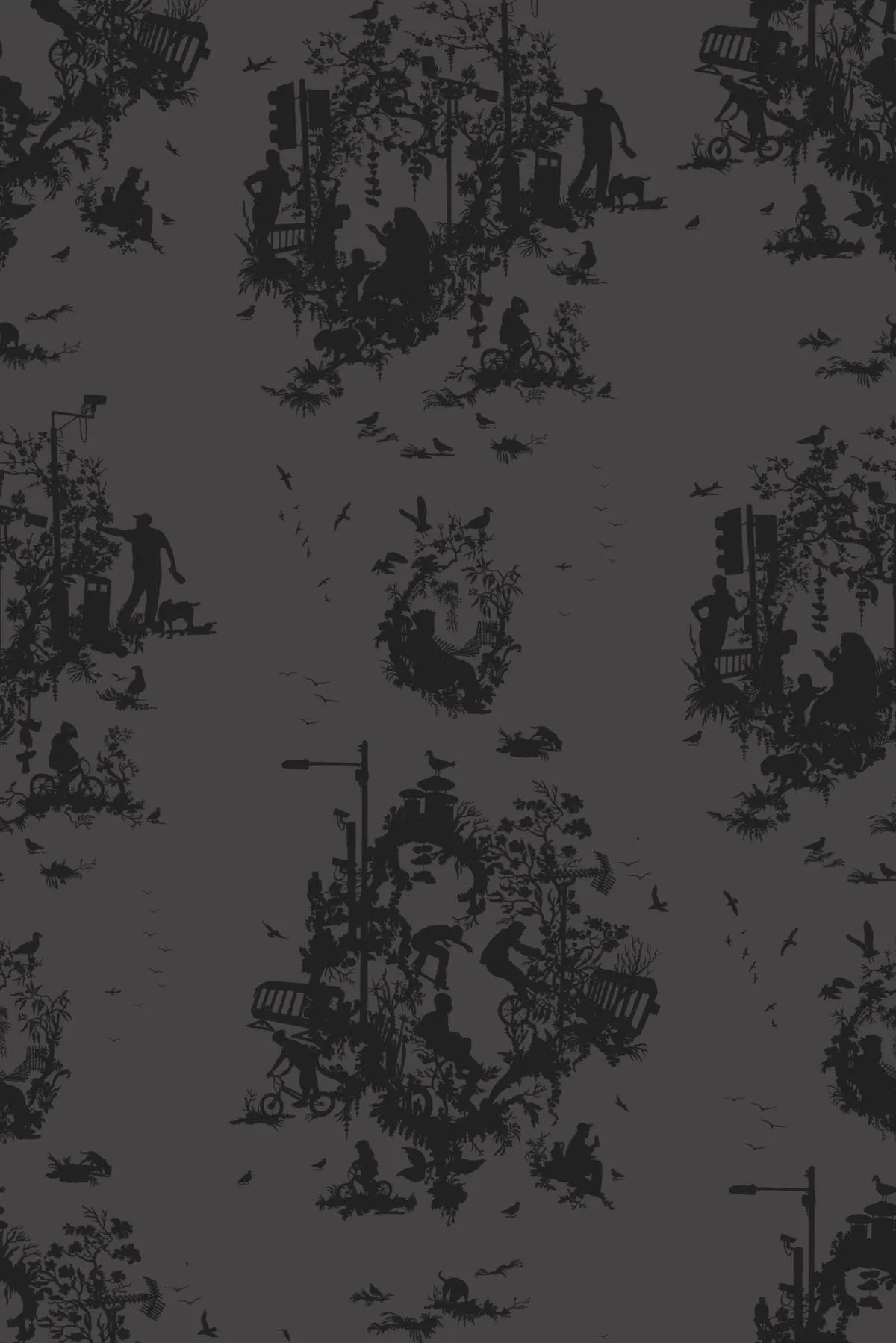 decouper 3 hand printed wallpaper