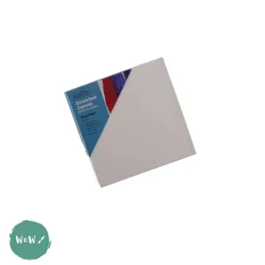 DEEP EDGE White Primed Stretched 100% Cotton Canvas 350gsm  -  SINGLES - 50 x 50 cm (approx. 20 x 20")