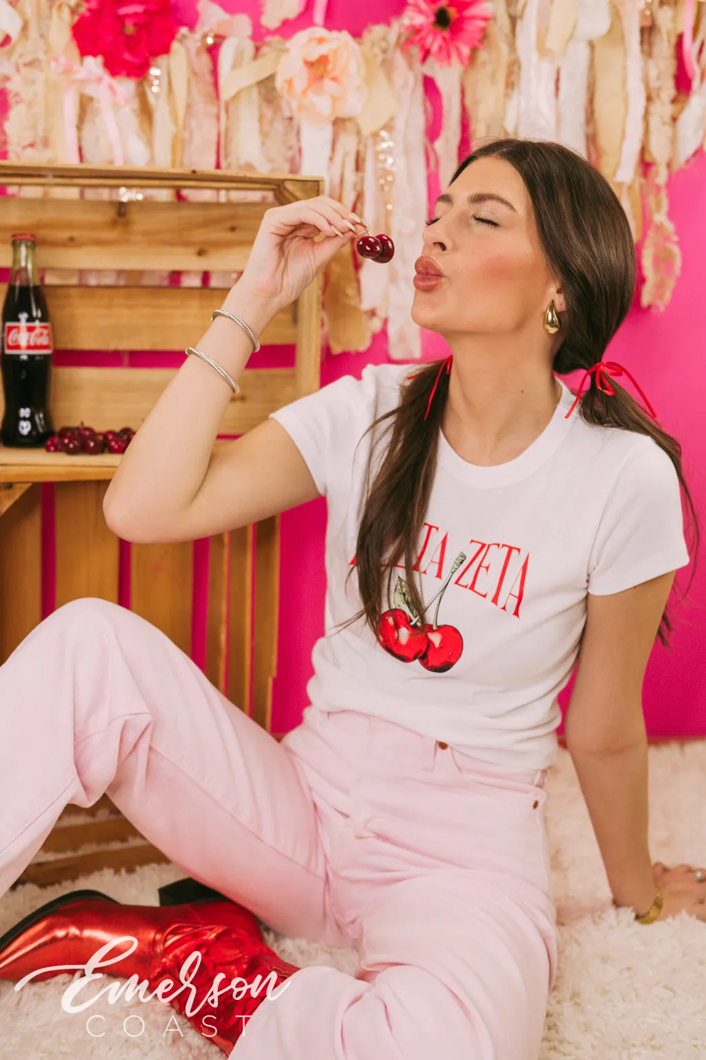 Delta Zeta Cherry Bomb Baby Tee