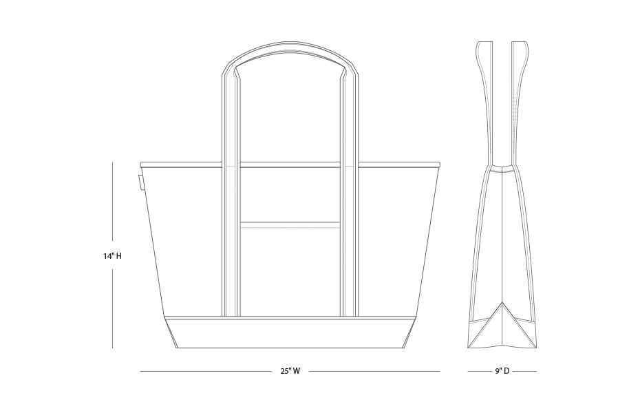 Delta Zeta Large Canvas Tote Bag - Logo