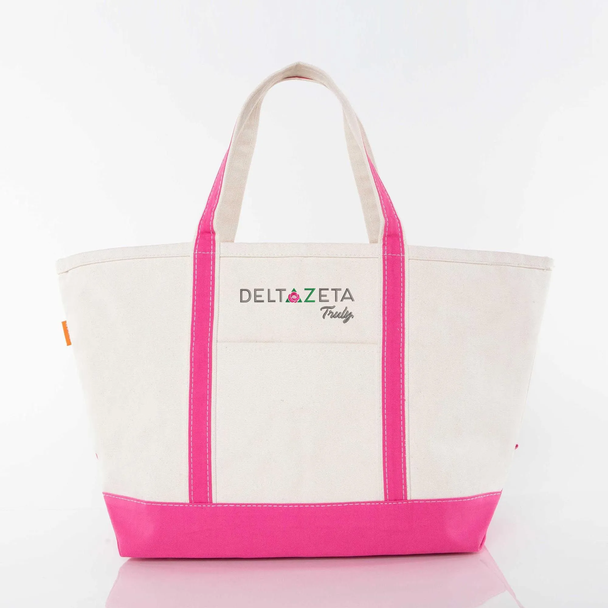 Delta Zeta Large Canvas Tote Bag - Logo